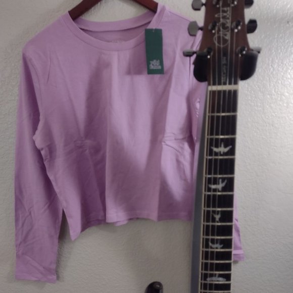 COPY - Wild Fable NWT Women's Cropped Long Sleeve T-Shirt in Lilac CHOOS… - Picture 2 of 9